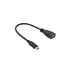 SBOX USB-F-TYPEC/R USB-A anya - USB-A apa 2.0 Adat és töltő kábel Fekete (0.2m) (USB-F-TYPEC/R)