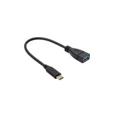 SBOX USB-F-TYPEC/R USB-A anya - USB-A apa 2.0 Adat és töltő kábel Fekete (0.2m) (USB-F-TYPEC/R) kábel és adapter