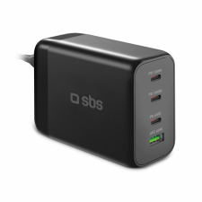 SBS TECHGSTUSB3C200W 3x USB-C / 1x USB-A Hálózati töltő - Fekete (200W) mobiltelefon kellék