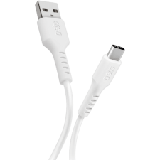 SBS USB-A apa - USB-C apa Adat- és töltőkábel 1m - Fehér (TECABLEMICROC10W) kábel és adapter