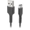 SBS USB-A apa - USB-C apa Adat- és töltőkábel 1m - Fekete (TECABLETYC1KPOS)