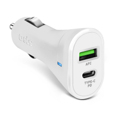 SBS USB-C / USB-A Autós töltő - Fehér (18W) (TECRPD20W) mobiltelefon kellék