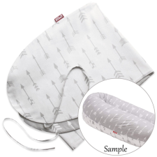 Scamp Formázható univerzális szoptatós párna pamut huzat - Arrow Gray White kismama párna