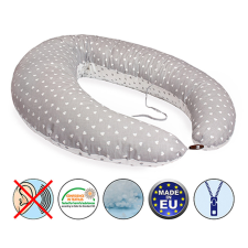 Scamp szoptatós párna formázott gombosvégű Little Heart White Grey SZPG002 kismama párna