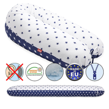 Scamp szoptatós párna univerzális pamut Blue White Star SZPE193 kismama párna