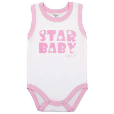  Scamp Ujjatlan baba kombidresz (56) - Star Baby rózsaszín