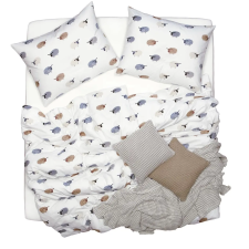 Scanquilt FLANEL ágyneműhuzat, bárányok, krémszín, 140 × 200/70 × 90 cm (31930) lakástextília