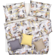 Scanquilt povlečení ART JERSEY abstrakt zlatorezavá 140 × 200/70 × 90 cm lakástextília