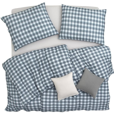 Scanquilt povlečení JERSEY kostka melange modrošedá 140 × 200/70 × 90 cm lakástextília