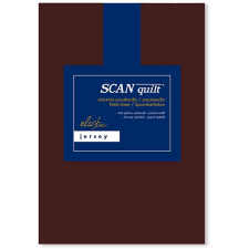 Scanquilt prostěradlo JERSEY ELASTIC LYCRA tmavě hnědá 90 × 200 cm lakástextília