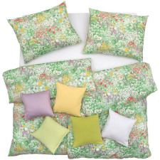 Scanquilt SATÉN DESIGN 140 × 200/70 × 90 cm ágyneműhuzat - zöld nyári álom lakástextília