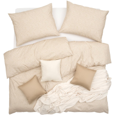 Scanquilt SATÉN PLUS ágyneműhuzat, ágak, bézs, 140 × 200/70 × 90 cm (35459) lakástextília