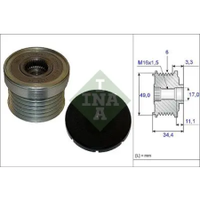 Schaeffler INA generátor szabadonfutó 535 0183 10 autóalkatrész