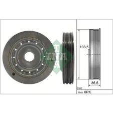 Schaeffler INA Szíjtárcsa, főtengely 544 0091 10 autóalkatrész