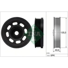 Schaeffler INA Szíjtárcsa, főtengely 544 0184 10 autóalkatrész