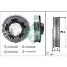 Schaeffler INA Szíjtárcsa készlet, forgattyús tengely 544 0129 20 autóalkatrész