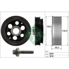 Schaeffler INA Szíjtárcsa készlet, forgattyús tengely 544 0180 20 autóalkatrész