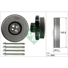 Schaeffler INA Szíjtárcsa készlet, forgattyús tengely 544 0602 20 autóalkatrész
