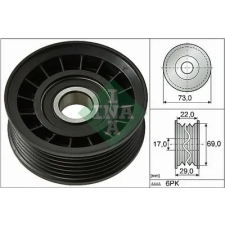 Schaeffler INA Szíjtárcsa/vezetőgörgő, hosszbordás szíj 532 0649 10 autóalkatrész