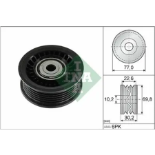 Schaeffler INA Szíjtárcsa/vezetőgörgő, hosszbordás szíj 532 1075 10 autóalkatrész