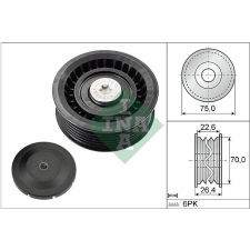 Schaeffler INA Szíjtárcsa/vezetőgörgő, hosszbordás szíj Schaeffler INA 532 0344 10 autóalkatrész