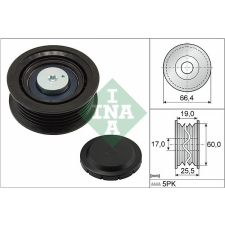 Schaeffler INA Szíjtárcsa/vezetőgörgő, hosszbordás szíj Schaeffler INA 532 0642 10 autóalkatrész