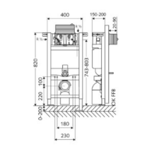 Schell MONTUS C 820 c keret nélküli WC szerelőelem alacsony kivitel szaniter