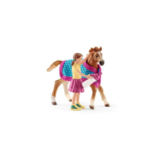 Schleich 42361 Angol Telivér csikó takaróval játékszett - Horse Club játékfigura