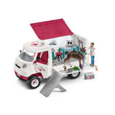 Schleich 42370 - Mobil állatorvos hannoveri csikóval játékfigura