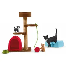 Schleich 42501 Farm World Macskajátszótér játékfigura
