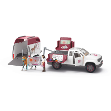 Schleich 42704 Horse Club Mobil állatorvos utánfutóval figura szett (42704) játékfigura