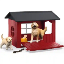 Schleich 42722 Kutyaház Golden retriever kutyákkal játékfigura