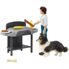 Schleich 42754 Grillezés Tom-mal és kutyájával játékfigura