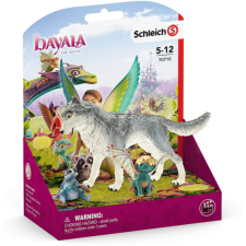 Schleich 70710 Lykos farkas, Nugur sárkánybébi és Piuh mosómaci figurák - bayala film játékfigura