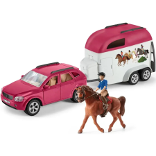 Schleich 72223 Lószállító autó Holstein lóval játékfigura