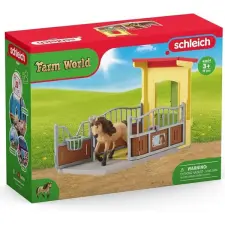 Schleich : Farm World - Pony box Izlandi póni mén szett (42609) játékfigura