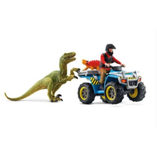 Schleich menekülés Quaddal a Velociraptor elől (41466) (sch41466) játékfigura