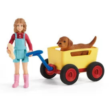 Schleich Schleich Kirándulás kézikocsival játékfigura