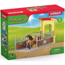 Schleich TM Toys Schleich Istállóállás izlandi póni ménnel (42609) (SLH42609) játékfigura