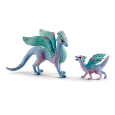 Schleich Virágos sárkánymama és sárkánygyerek 70592 játékfigura