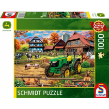 Schmidt 1000 db-os puzzle - Farm with tractor, John Deere 5050E (58534) puzzle, kirakós