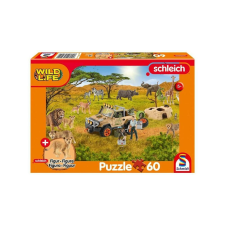 Schmidt 60 db-os Schleich puzzle figurával - In the Savannah(56466) puzzle, kirakós
