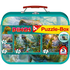 Schmidt Dinoszauruszok 2x60, 2x100 db Puzzle Box - Fém kofferben (56495, 17823-184) (Schmidt 56495) - Kirakós, Puzzle puzzle, kirakós