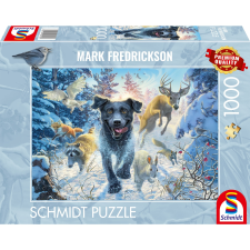 Schmidt Kutyaszeretet - Labrador a hóban 1000 darabos puzzle (58558) puzzle, kirakós