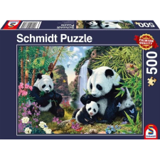 Schmidt Panda család a vízesésnél 500db-os puzzle (57380) (SCH57380) - Kirakós, Puzzle puzzle, kirakós