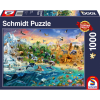 Schmidt Puzzle játék 1000 darabos Animal Kingdom