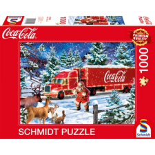 Schmidt Puzzle játék 1000 darabos Coca Cola karácsonyi kamion puzzle, kirakós