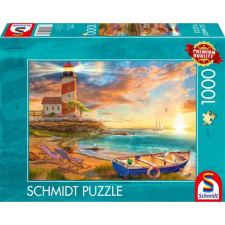 Schmidt Puzzle játék 1000 darabos Naplemente a világító toronynál puzzle, kirakós