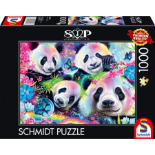 Schmidt Puzzle játék 1000 darabos Sheena Pike Szivárványos pandák puzzle, kirakós