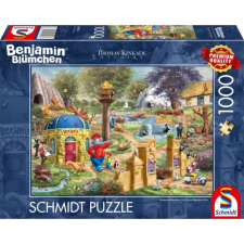 Schmidt Puzzle játék 1000 darabos Thomas Kinkade Benjamin Blümchen Egy nap az állatkertben puzzle, kirakós
